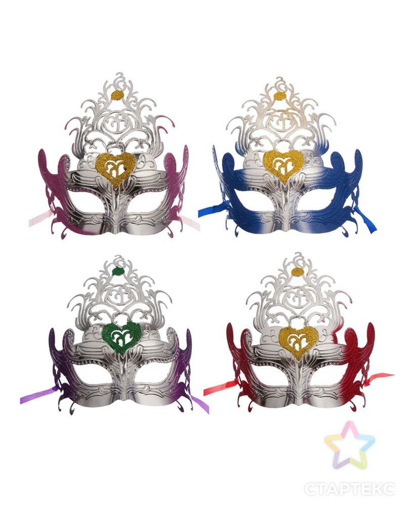 Карнавальная маска «Венеция», цвета МИКС арт. СМЛ-48959-1-СМЛ0000327280