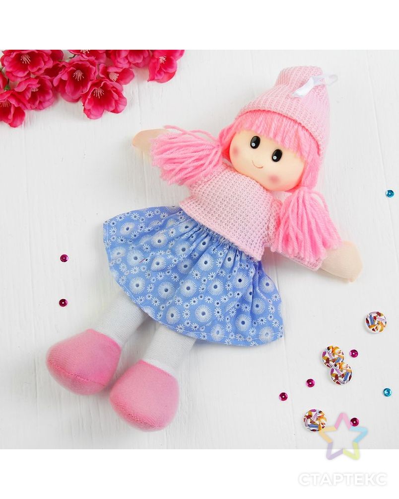 Мягкая игрушка «Кукла», в шапке, цвета МИКС арт. СМЛ-48975-1-СМЛ0000327437 2
