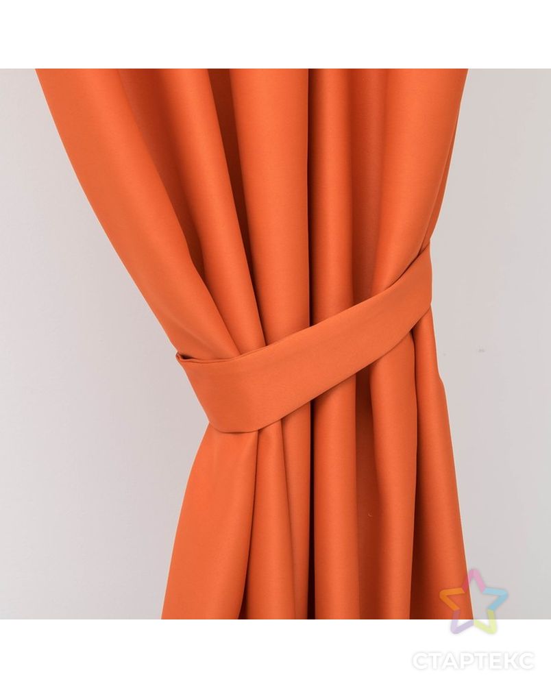 Штора портьерная "Этель" 200х250 см, цвет оранжевый, блэкаут, 100% п/э арт. СМЛ-155114-1-СМЛ0003277229