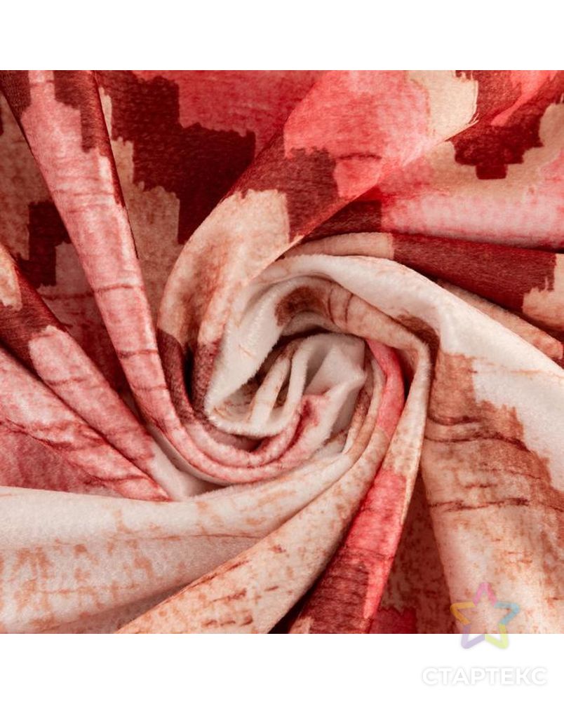 Штора портьерная Этель «Памир» 110х260 см, цвет розовый, 100% полиэстер, блэкаут арт. СМЛ-125759-1-СМЛ0003277298