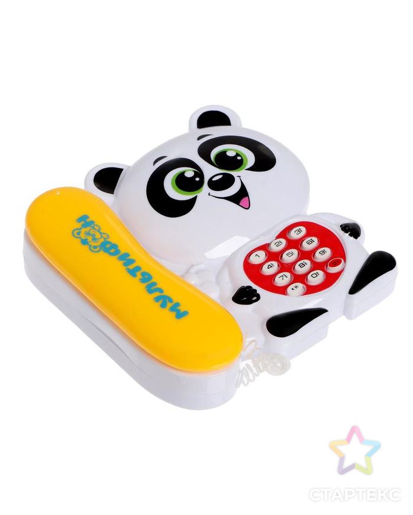 Телефон стационарный «Панда», русская озвучка, работает от батареек, цвет белый арт. СМЛ-58061-1-СМЛ0003279485 2