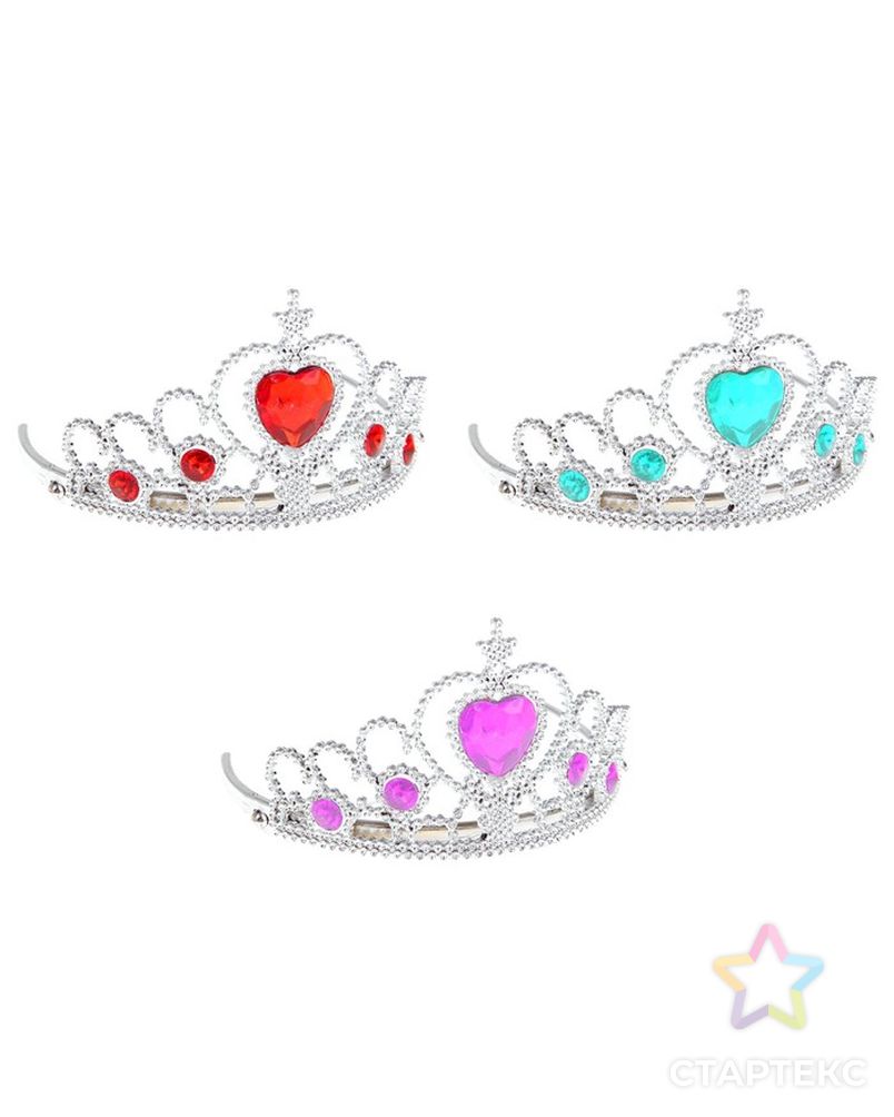 Корона «Маленькая принцесса», со стразами, цвета МИКС арт. СМЛ-48999-1-СМЛ0000328013 1