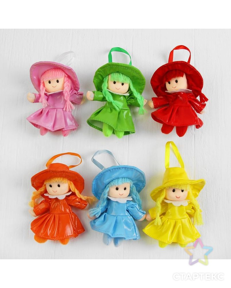 Мягкая игрушка «Кукла», в платье, с воротничком, цвета МИКС арт. СМЛ-49001-1-СМЛ0000328065 2
