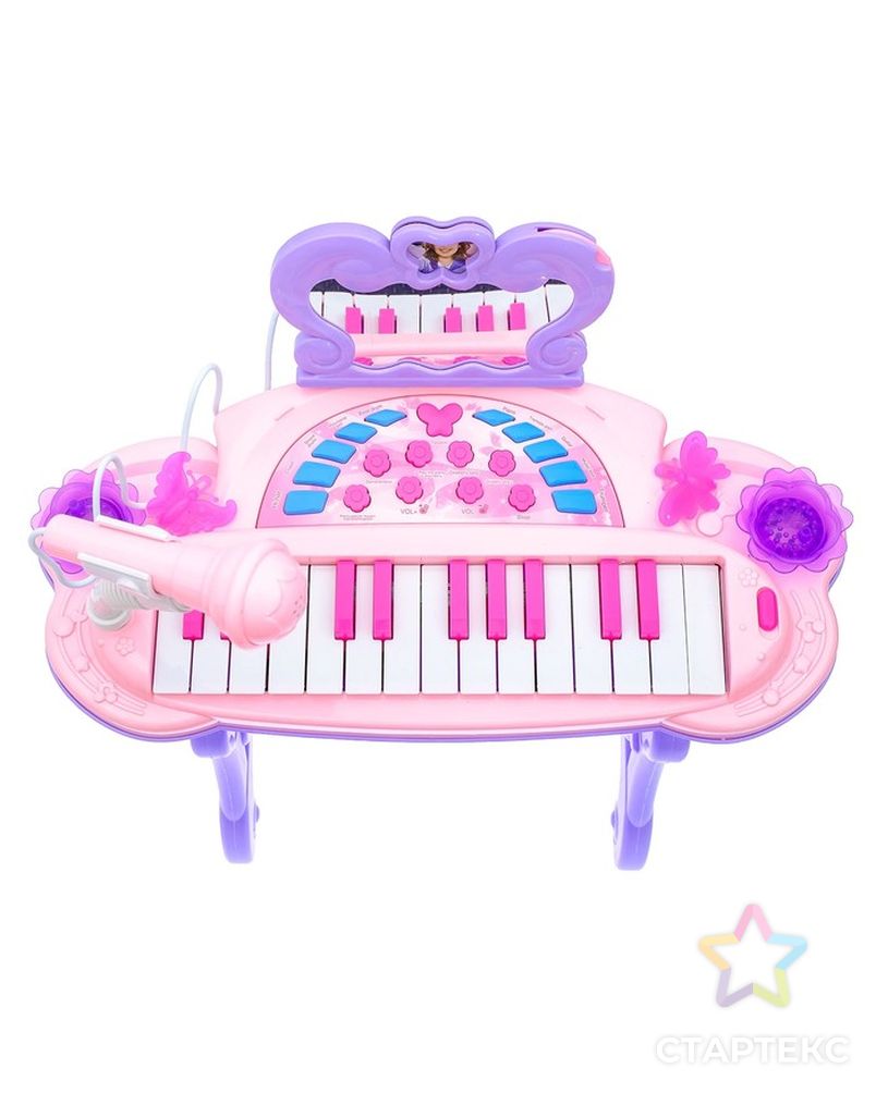 Пианино «Мечта девочки», с USB и MP3 - разъёмами, стульчиком, зеркалом, микрофоном арт. СМЛ-57148-1-СМЛ0003289199 4