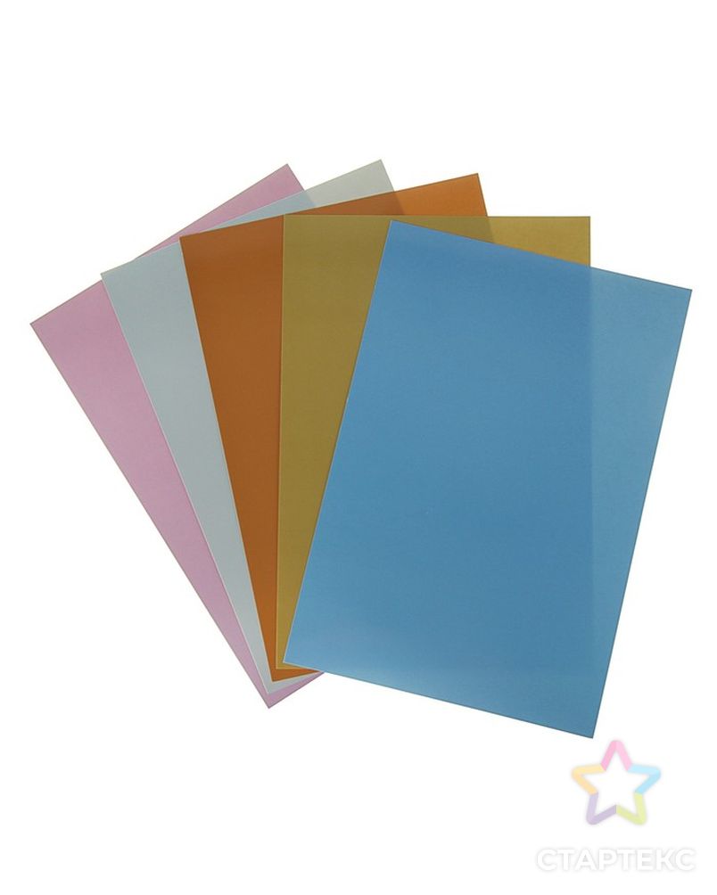 Картон цветной металлизированный А4, 5 листoв, 5 цветов "Хобби тайм", 190 г/м2, МИКС арт. СМЛ-173854-1-СМЛ0003289416 2