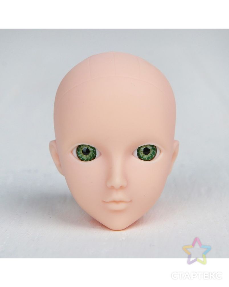 Голова для изготовления куклы, цвет глаз зеленый арт. СМЛ-8823-1-СМЛ3296525 1