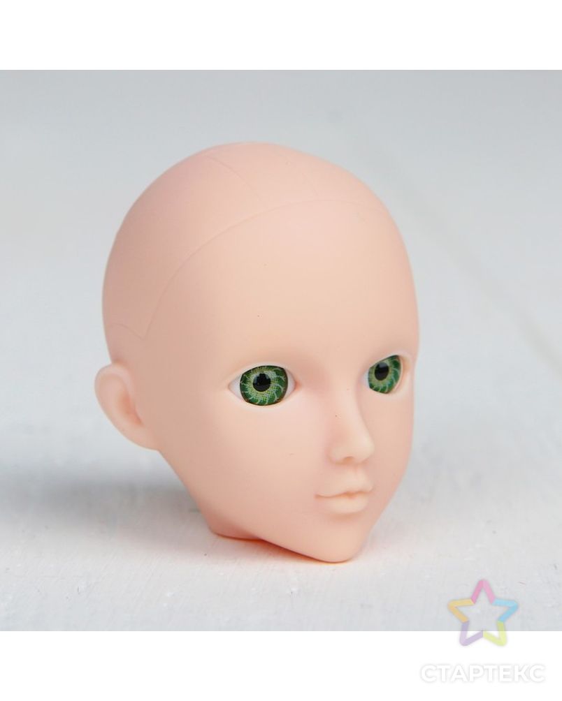 Голова для изготовления куклы, цвет глаз зеленый арт. СМЛ-8823-1-СМЛ3296525