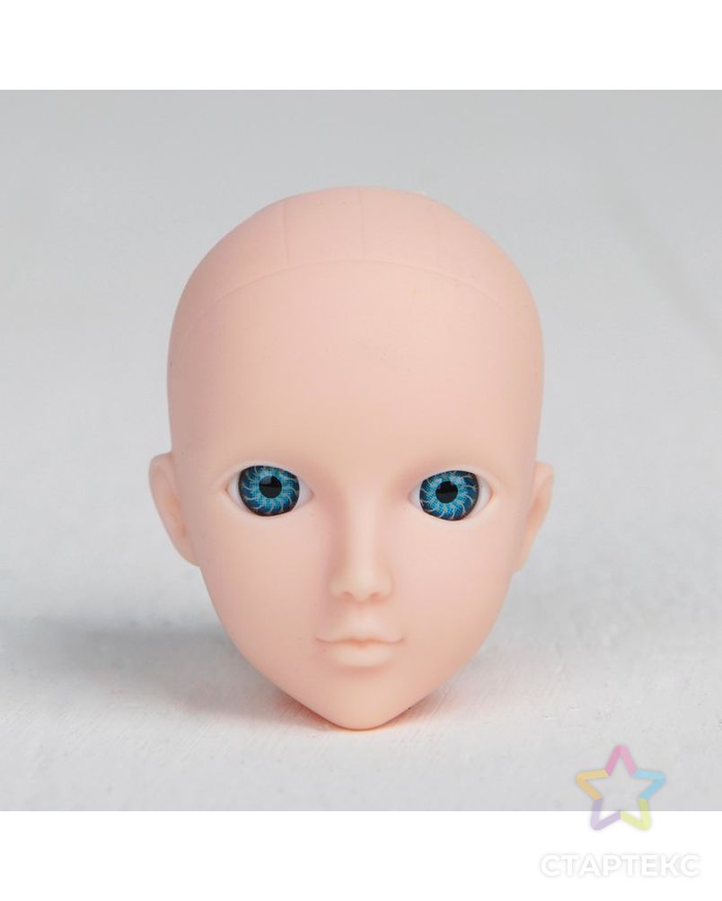 Голова для изготовления куклы, цвет глаз голубой арт. СМЛ-8824-1-СМЛ3296526 1