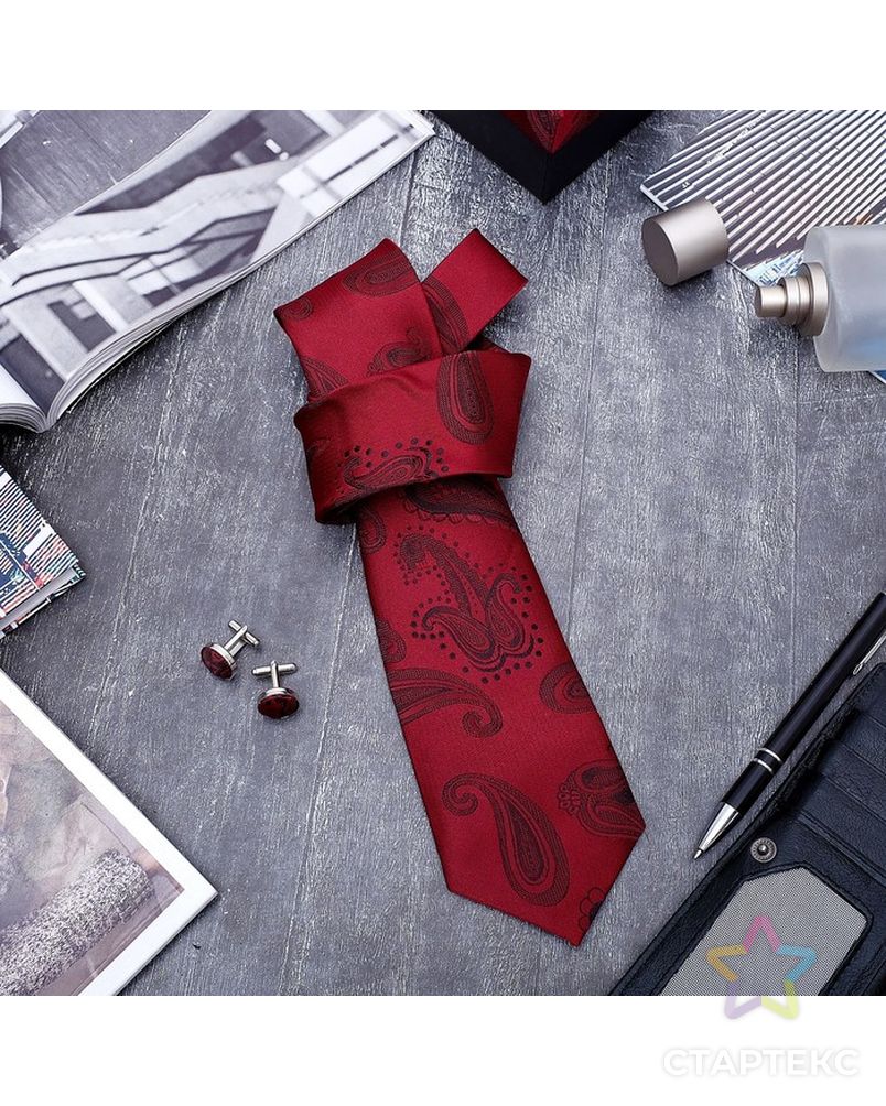 Набор мужской "Стиль" галстук 145*5см самовяз, запонки, турецкий огурец арт. СМЛ-21450-2-СМЛ3298318