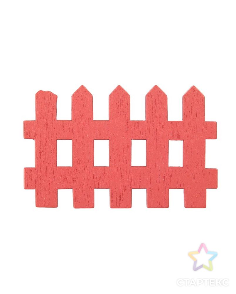 Миниатюра кукольная, набор 8 шт "Забор", размер 1 шт 0,3х4,5х3 см, цв.красный арт. СМЛ-8890-1-СМЛ3298485