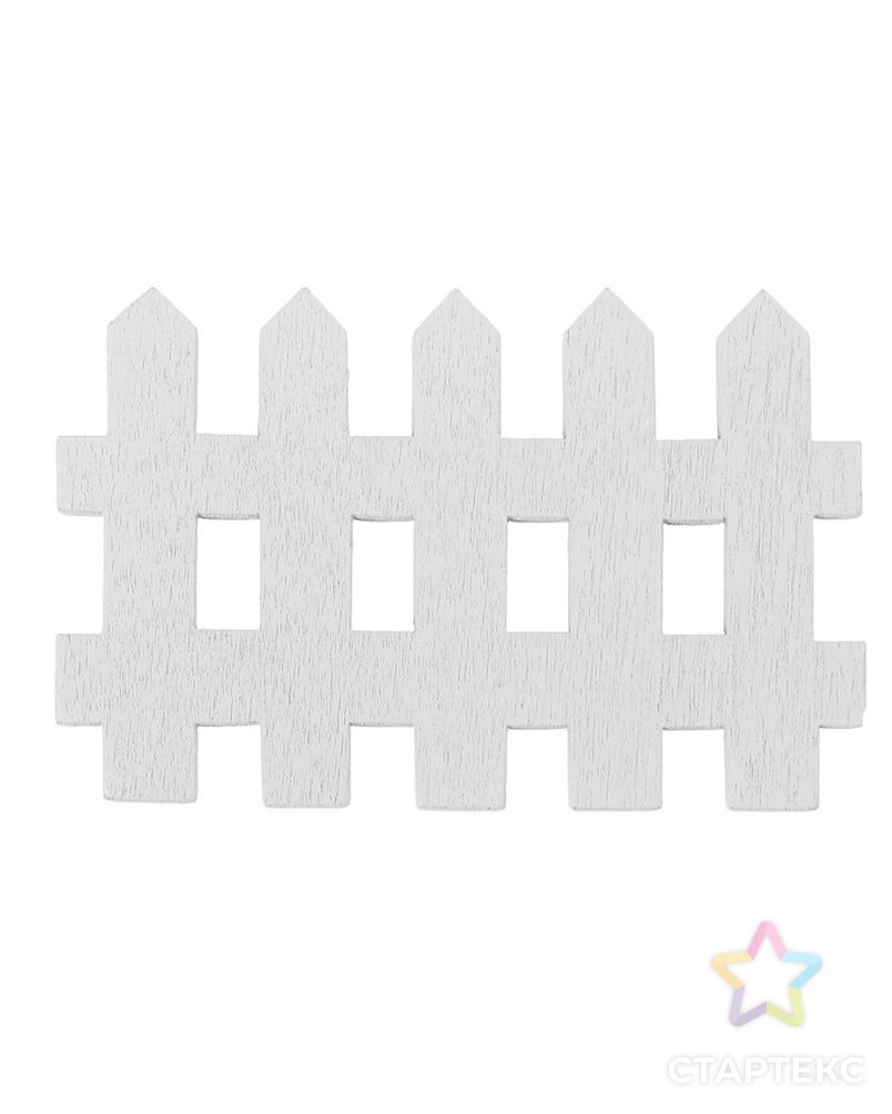 Миниатюра кукольная, набор 8 шт "Забор", размер 1 шт 0,3х4,5х3 см, цв.белый арт. СМЛ-8891-1-СМЛ3298486 2