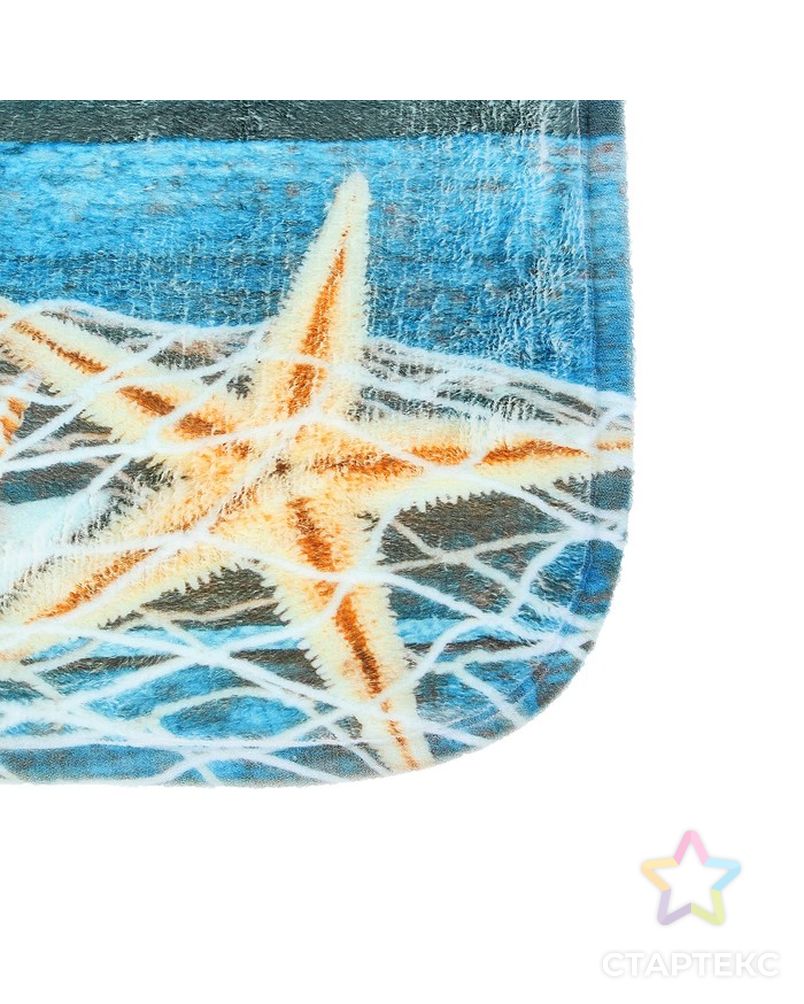 Набор ковриков для ванны и туалета «Морские звёзды», 3 шт: 35×39, 40×50, 45×75 см арт. СМЛ-30221-1-СМЛ3302996 3