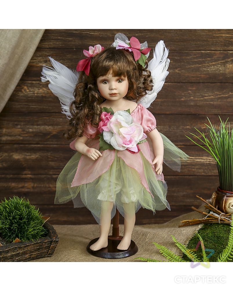 Кукла коллекционная керамика "Малышка - лесная фея" 45 см арт. СМЛ-133677-1-СМЛ0003305597