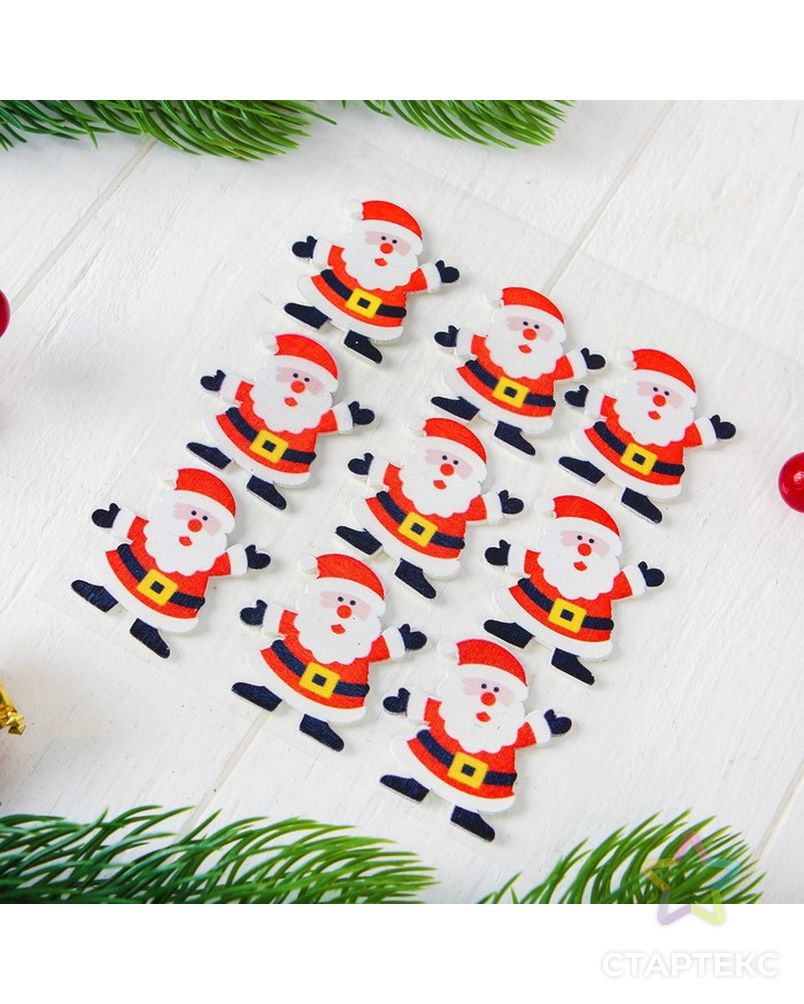 Новогодний декор-наклейки "Дед Мороз", набор 9 шт. арт. СМЛ-9004-1-СМЛ3308360