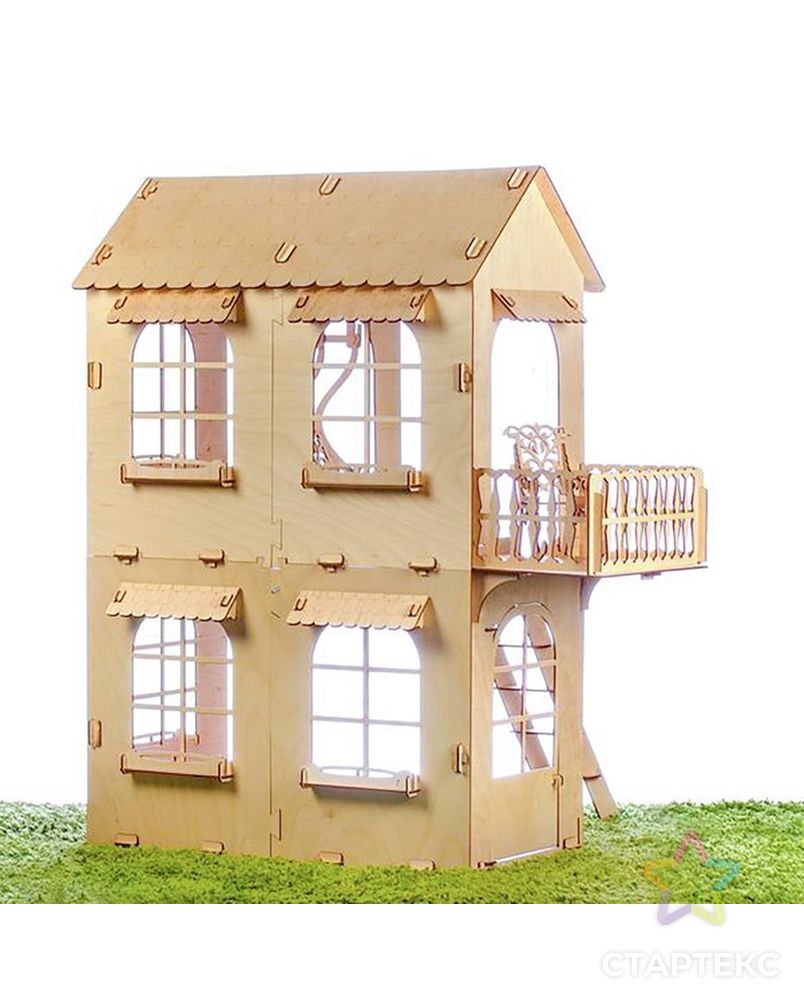 Кукольный дом, средний размер, фанера: 3 мм арт. СМЛ-52913-1-СМЛ0003310270 6