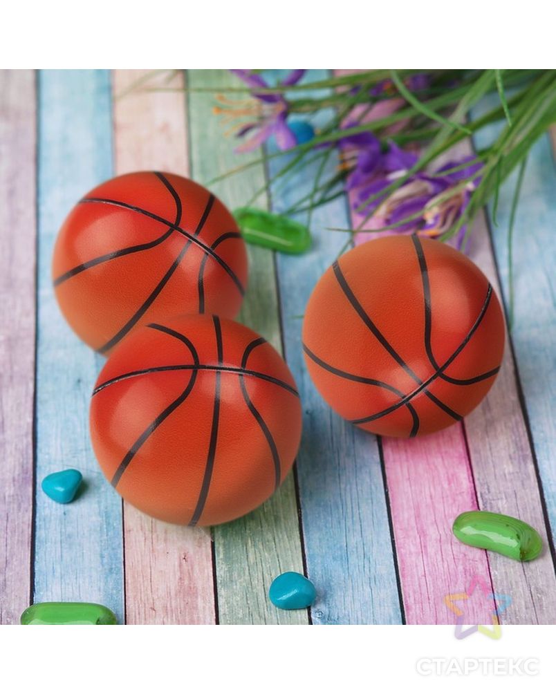 Мяч «Баскетбол», мягкий, 6,3 см арт. СМЛ-49333-1-СМЛ0000331500 1