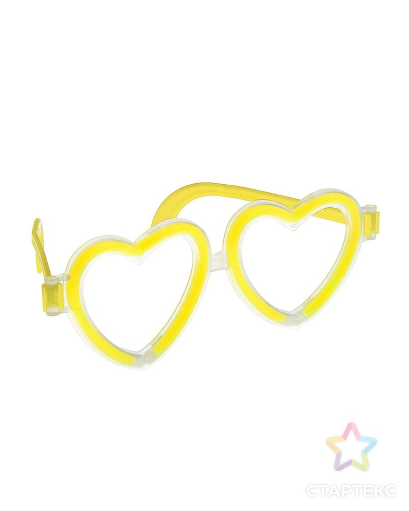 Неоновые очки «Сердечки», цвета МИКС арт. СМЛ-49366-1-СМЛ0000331881 2