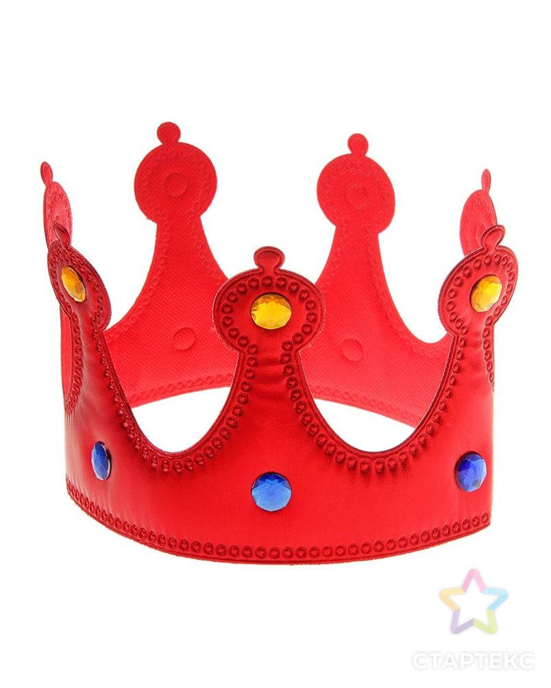Корона «Королева», красная, со стразами арт. СМЛ-49394-1-СМЛ0000332191 1