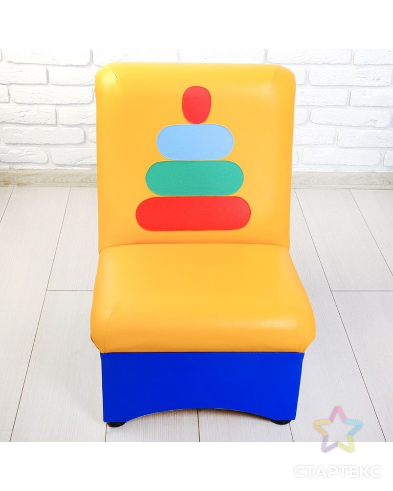 Комплект мягкой мебели «Мечта», цвет сине-жёлтый, с пирамидками арт. СМЛ-53325-1-СМЛ0003327412 3