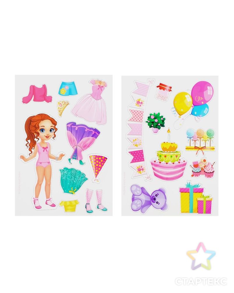 Магнитный набор в сумочке с куклой «День рождения Полины» арт. СМЛ-59087-1-СМЛ0003333773 5