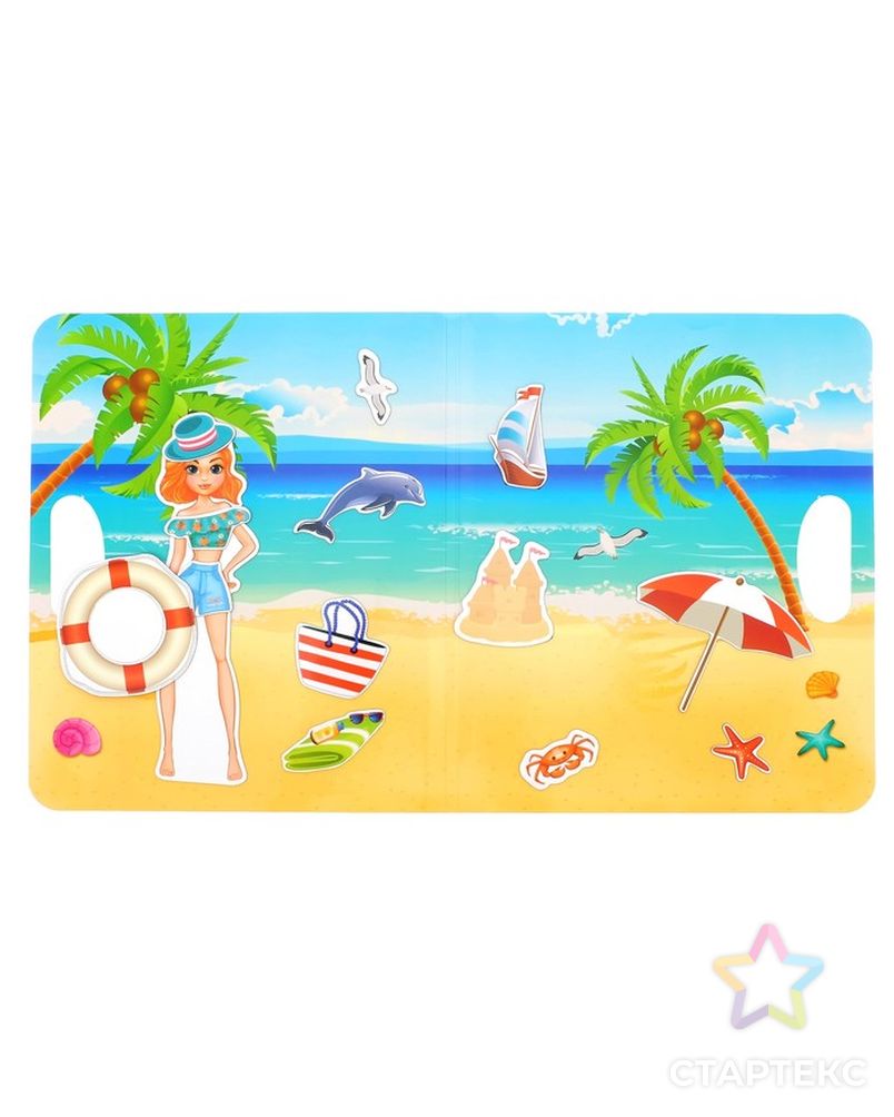 Магнитный набор в сумочке с куклой «Кристи на пляже» арт. СМЛ-59089-1-СМЛ0003333775 2