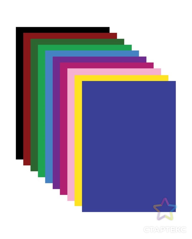 Картон цветной двухсторонний А4, 100 листов, 10 цветов, плотность 220 г/м2, BRAUBERG Kids series, тонированный арт. СМЛ-173911-1-СМЛ0003343959 2