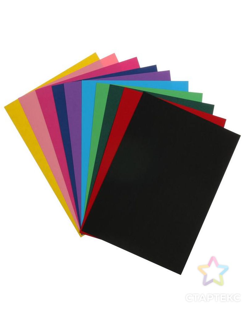 Картон цветной двухсторонний А4, 100 листов, 10 цветов, плотность 220 г/м2, BRAUBERG Kids series, тонированный арт. СМЛ-173911-1-СМЛ0003343959 11