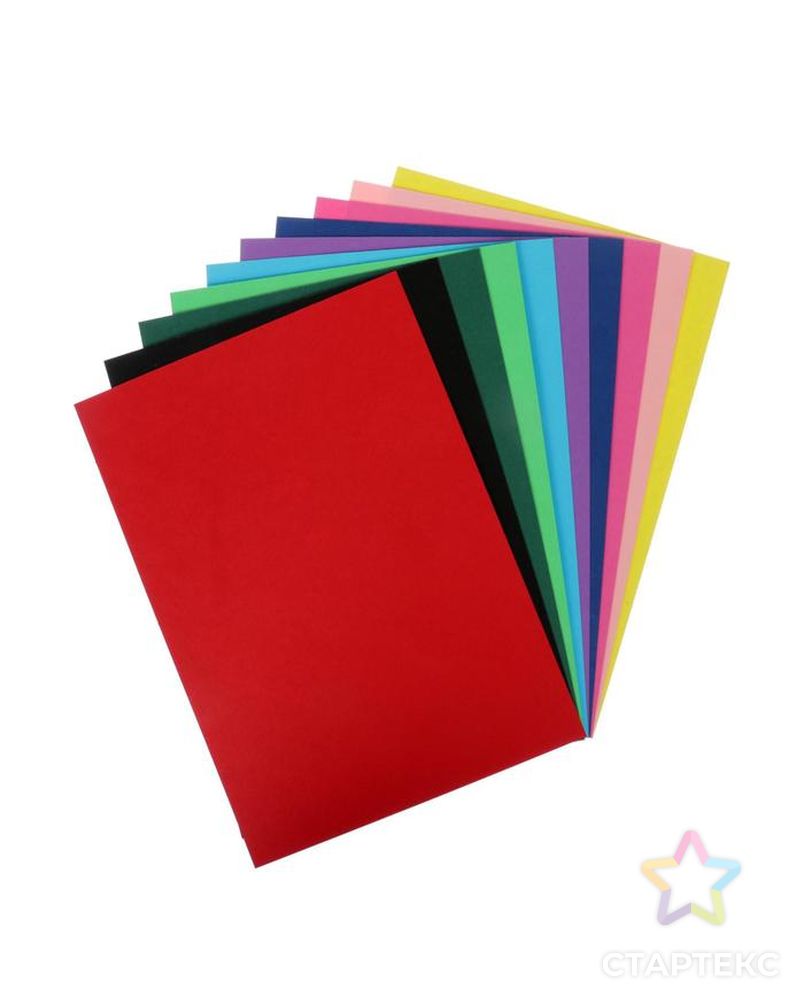 Картон цветной двухсторонний А4, 100 листов, 10 цветов, плотность 220 г/м2, BRAUBERG Kids series, тонированный арт. СМЛ-173911-1-СМЛ0003343959 7