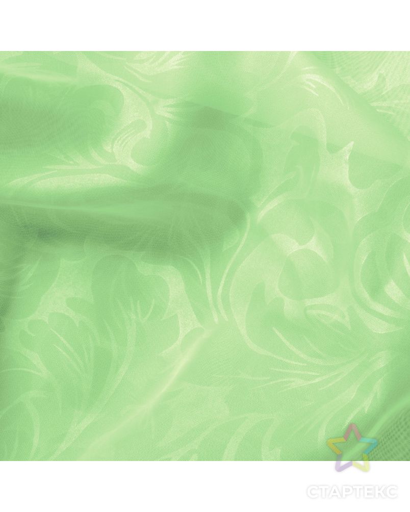Штора вуаль с тиснением МИКС, 140 × 260 см, цвет светло-зелёный арт. СМЛ-22007-1-СМЛ3353884