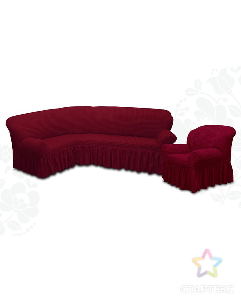 Заказать Чехол для мягкой мебели 2пред диван угловой, кресло 6055, трикотаж, 100%пэ, упаковка микс арт. СМЛ-26184-1-СМЛ3355614 в Новосибирске