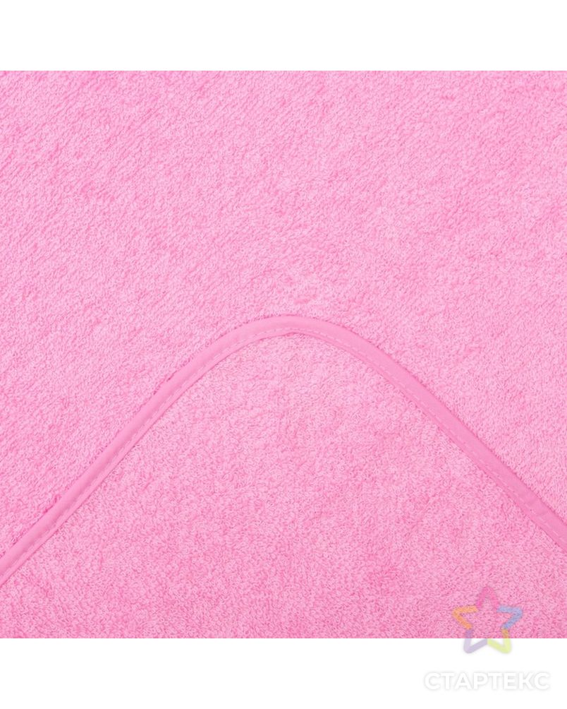 Полотенце-уголок махровый, 100х100 см, розовый, вышивка №3 хл100%, 300 г/м² арт. СМЛ-9672-1-СМЛ3367786 3