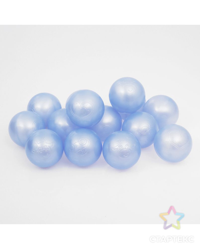 Набор шаров для сухого бассейна 500 шт, цвет: голубой перламутр арт. СМЛ-111538-1-СМЛ0003387683 1