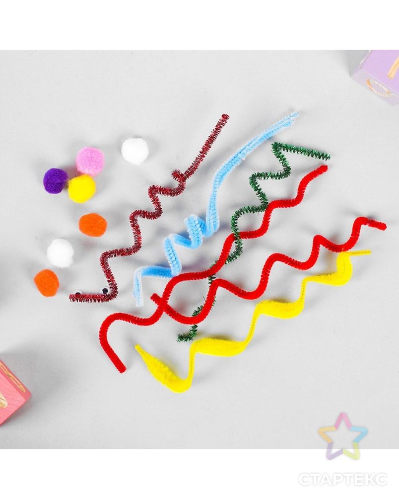 Набор для создания игрушки из меховых палочек и помпошек "Паук и цветы" арт. СМЛ-10176-1-СМЛ3429733 3