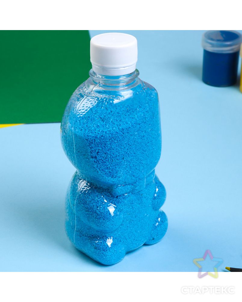 Песок цветной в бутылках "Синий" 500 гр МИКС арт. СМЛ-10382-1-СМЛ3445619 1