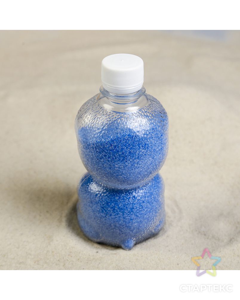 Песок цветной в бутылках "Синий" 500 гр МИКС арт. СМЛ-10382-1-СМЛ3445619 2