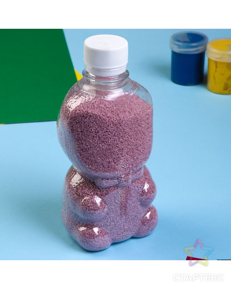 Песок цветной в бутылках "Малиновый" 500 гр МИКС арт. СМЛ-10385-1-СМЛ3445625 1