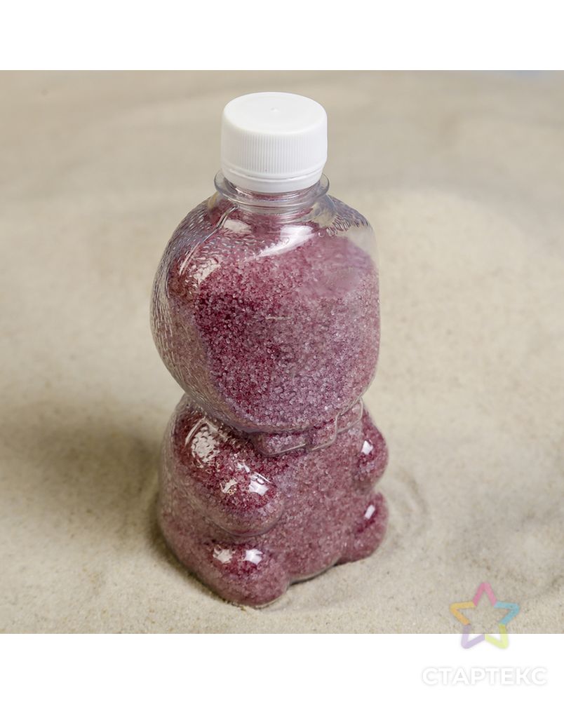 Песок цветной в бутылках "Малиновый" 500 гр МИКС арт. СМЛ-10385-1-СМЛ3445625 3