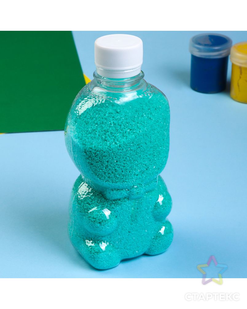 Песок цветной в бутылках "Изумруд" 500 гр  МИКС арт. СМЛ-10387-1-СМЛ3445627 1