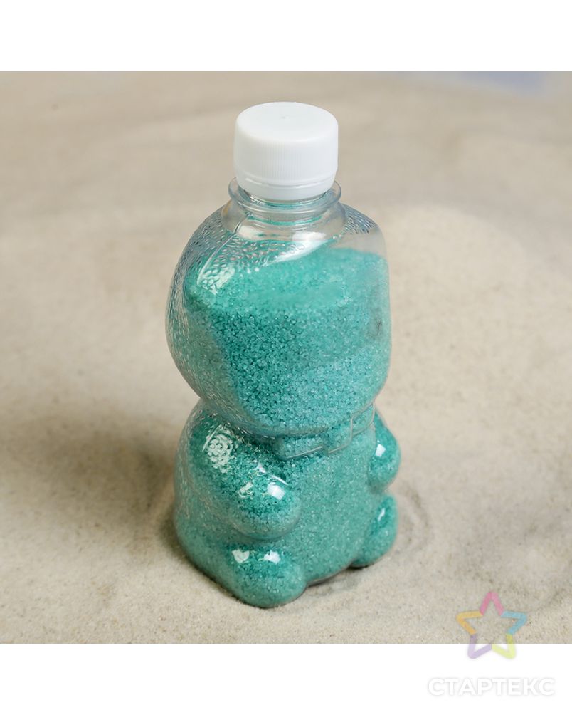 Песок цветной в бутылках "Бирюзовый" 500 гр МИКС арт. СМЛ-10388-1-СМЛ3445628 4