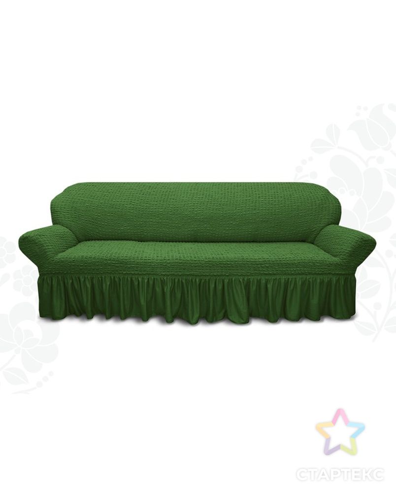 Чехол для мягкой мебели диван 3-х местный 6016, трикотаж, 100% п/э, упаковка микс арт. СМЛ-10404-1-СМЛ3447944