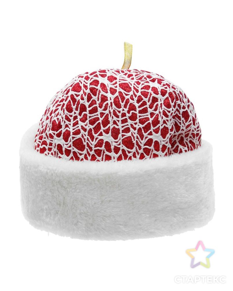 Карнавальная шапка «Снегурочка», цвет бело-бордовый арт. СМЛ-100767-1-СМЛ0003467097 1