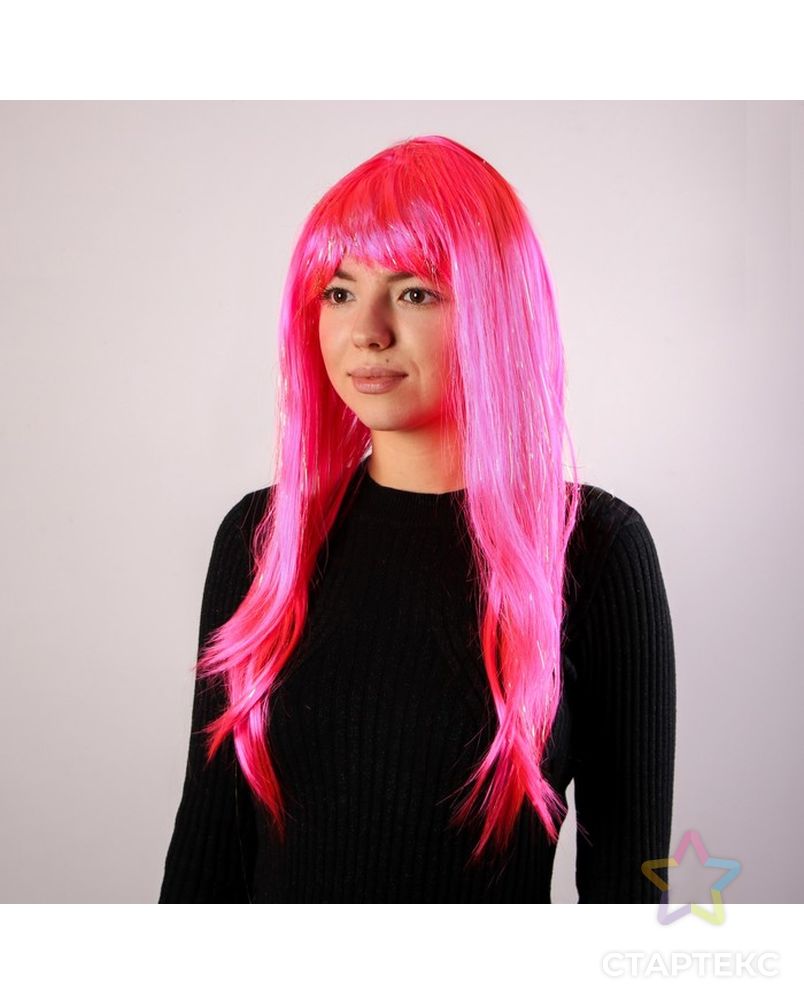 Карнавальный парик «Блеск», цвет розовый арт. СМЛ-55990-1-СМЛ0003467287 1
