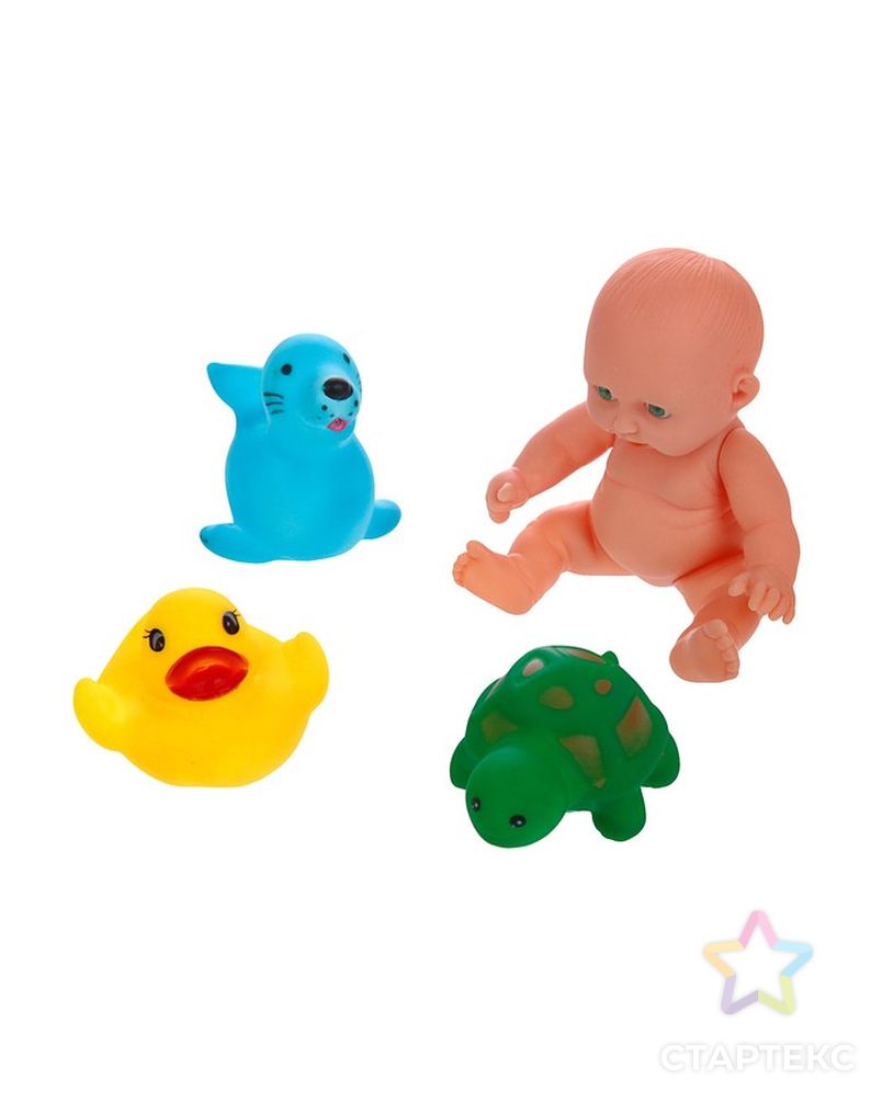 Игрушки для ванны «Малыш и его друзья», набор 4 шт., МИКС арт. СМЛ-60584-1-СМЛ0003471923 1