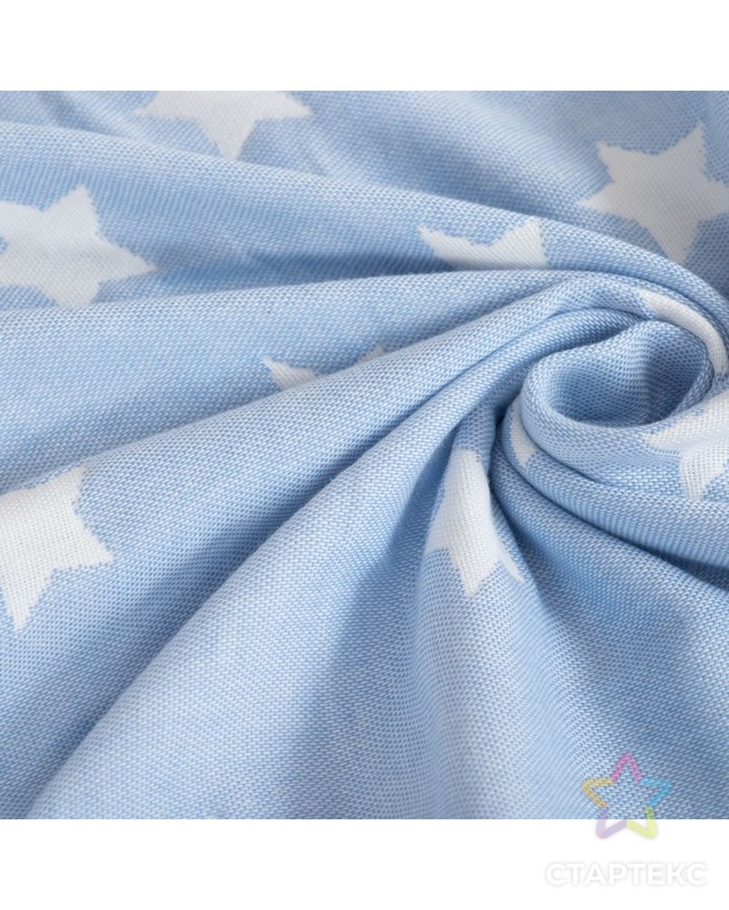 Одеяло детское «Крошка Я» Голубые звёзды 110×140, жаккард, 100% хлопок арт. СМЛ-21693-1-СМЛ3473882
