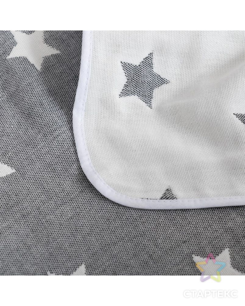 Одеяло детское Крошка Я «Тёмно-серые звёзды», 110 × 140 см, жаккард, 100 % хлопок арт. СМЛ-21695-1-СМЛ3473888 2
