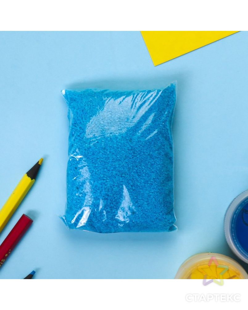 Песок цветной в пакете "Синий" 100 гр арт. СМЛ-26290-1-СМЛ3485235 1
