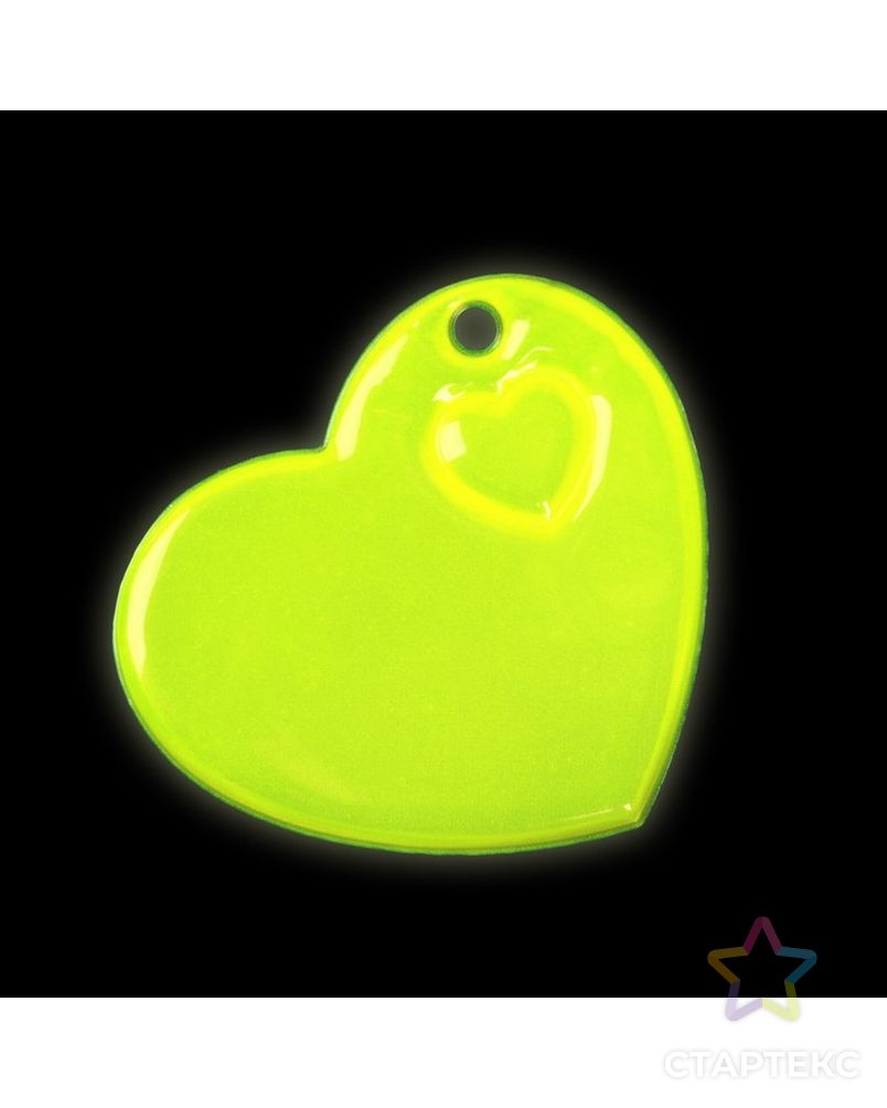 Светоотражающий элемент «Сердце», 5 × 5,5 см, цвет МИКС арт. СМЛ-11212-1-СМЛ3514036 2