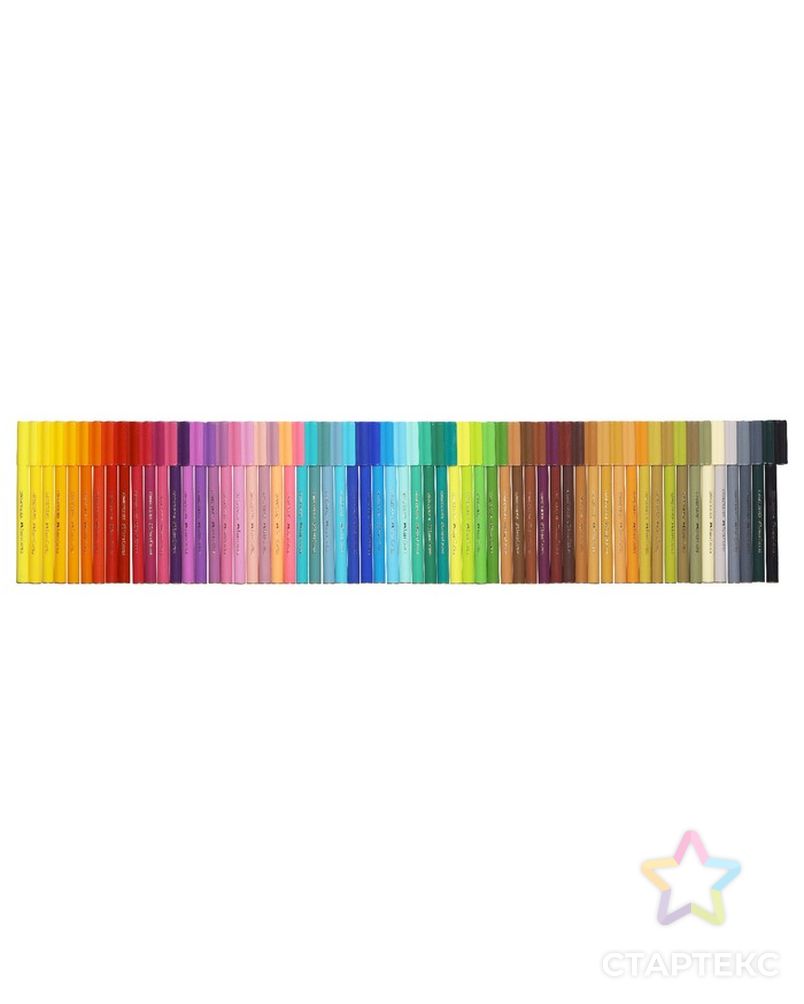 Фломастеры 60 цветов Faber-Castell Connector + 12 клипов для соединения, подарочная коробка арт. СМЛ-174132-1-СМЛ0003516185 2