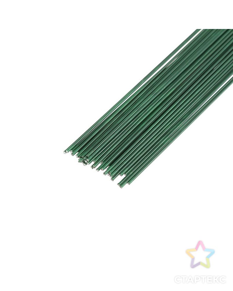 Проволока для изготовления искусственных цветов "Зелёная" 40 см сечение 1,2 мм арт. СМЛ-26299-1-СМЛ3517016 2