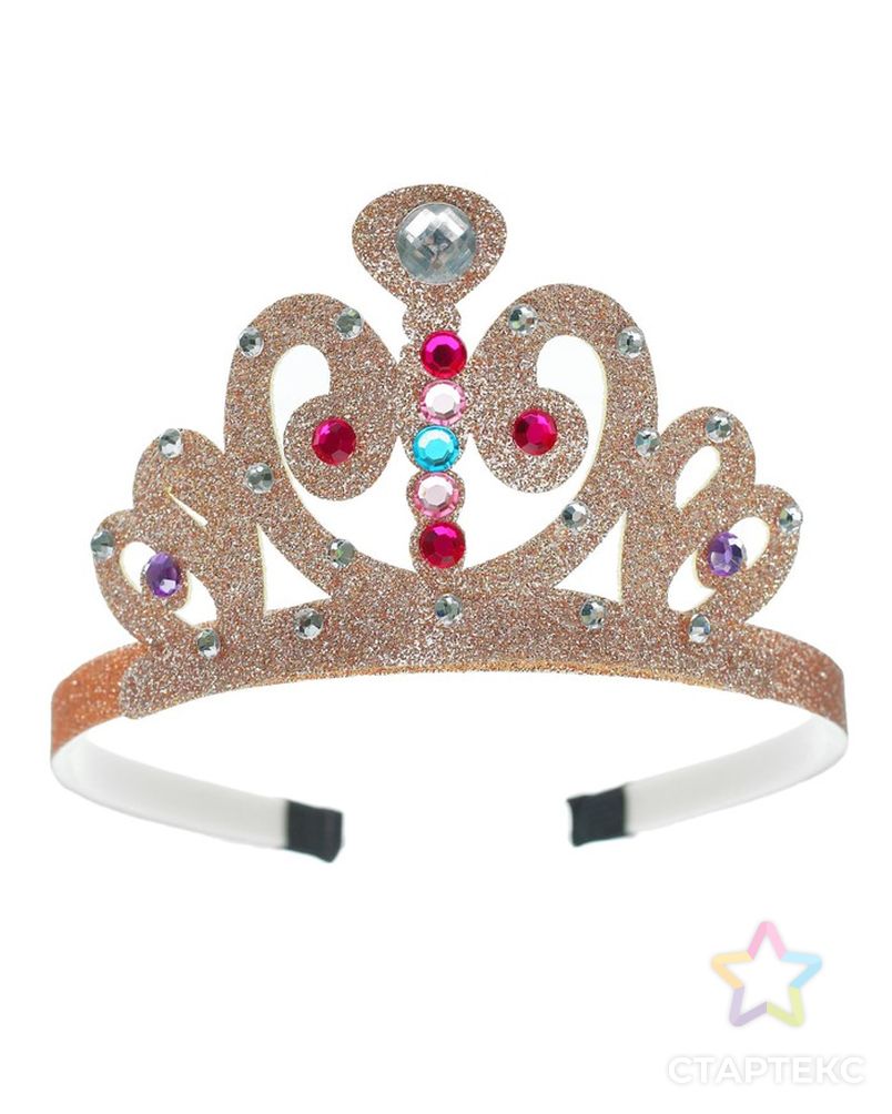 Корона на ободке «Принцесса», цвет розовый арт. СМЛ-100710-1-СМЛ0003538123
